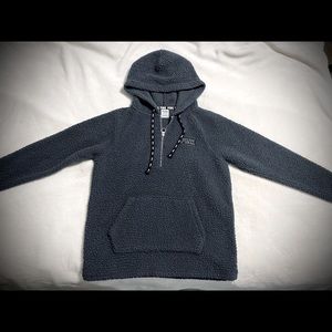 Cozy Long Sleeve 3/4 Zip Hooded Pull Over